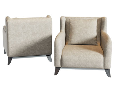 现代布艺单人沙发