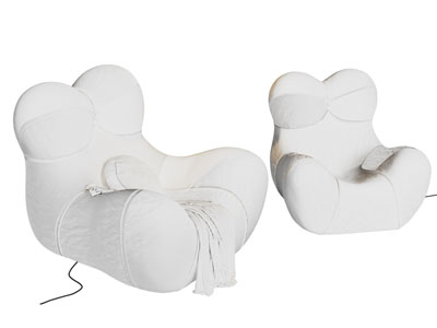 现代奶油风懒人沙发