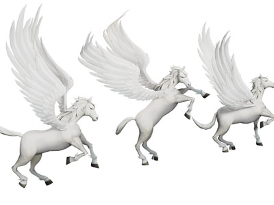 现代独角兽雕塑雕刻3d模型 现代独角兽雕塑雕刻