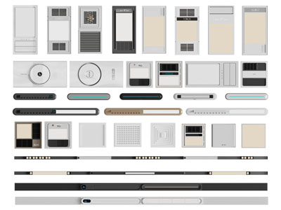 现代暖风扇 线型浴霸 集成浴霸 凉霸3d模型 现代暖风扇 线型浴霸 集成浴霸 凉霸