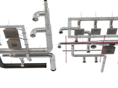 工业风loft管道天花吊顶