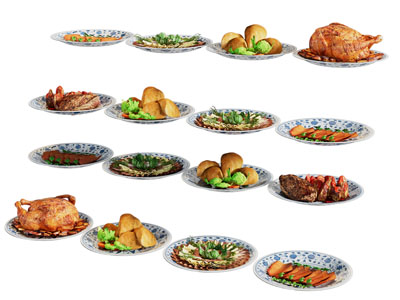 现代盘装炒菜 食物 菜肴