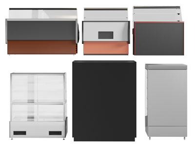 现代玻璃展柜 货架 保鲜柜 冰柜