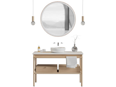 现代洗手台 镜子 浴室柜