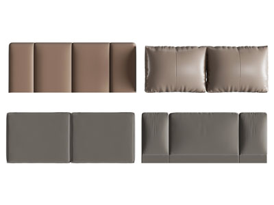 现代软包双人床床头