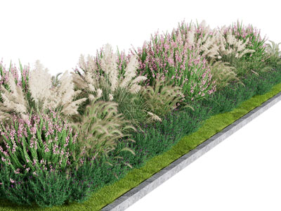 现代户外花坛花草植物盆景盆栽