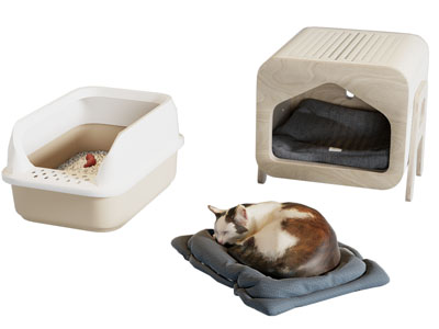 现代宠物猫 猫窝 爬行动物