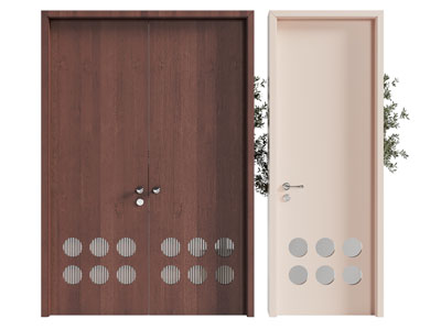 现代双开门 木门 房门 平开门