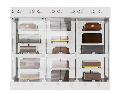 现代殡仪馆骨灰盒装饰柜