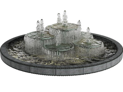 欧式水池喷泉城市景观小品