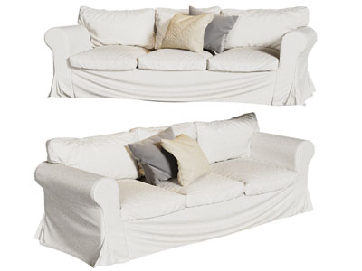 现代多人沙发3d模型 现代多人沙发