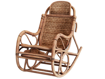 北欧藤编躺椅 摇椅 休闲椅子