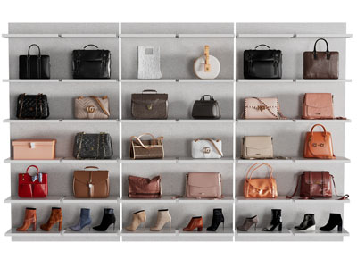 现代手提包 挎包 鞋子 展柜 展架