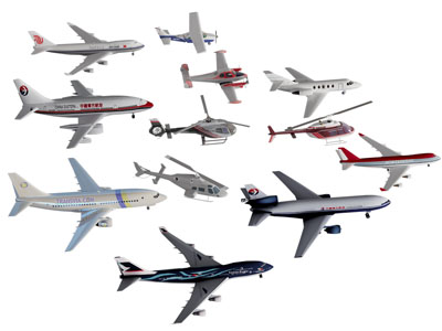 现代飞机 客机 直升飞机