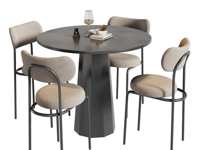 现代休闲洽谈桌椅组合3d模型 现代休闲洽谈桌椅组合