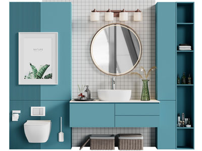 现代轻奢洗手台 卫浴柜架