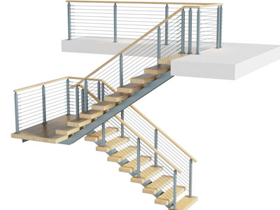 现代旋转楼梯3d模型 现代旋转楼梯