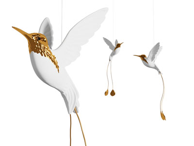 现代飞鸟挂件3d模型 现代飞鸟挂件