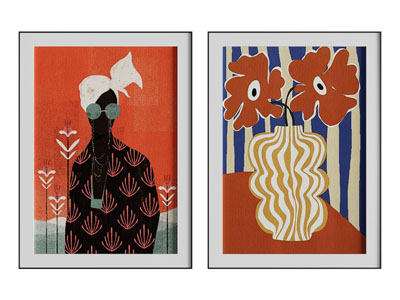 现代装饰挂画3d模型 现代装饰挂画