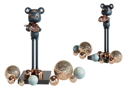 现代小熊雕塑雕刻 摆件组合3d模型 现代小熊雕塑雕刻 摆件组合