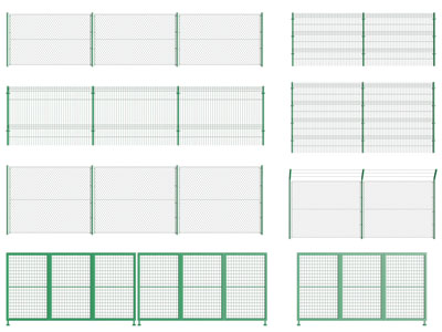 现代铁丝网围栏 围挡 栏杆