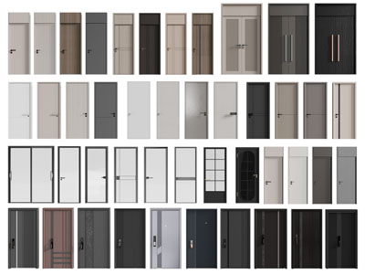 现代双开门 平开门 木门 房门 玻璃门 防盗门 入户门