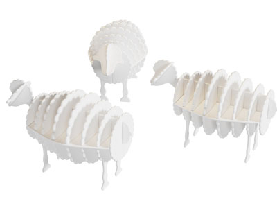 现代绵羊造型的书架 装饰柜