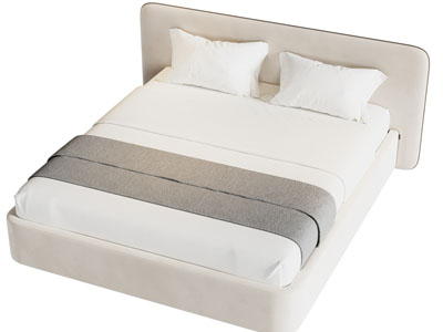 现代奶油风双人床