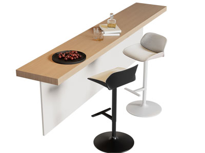 现代吧台吧椅3d模型 现代吧台吧椅