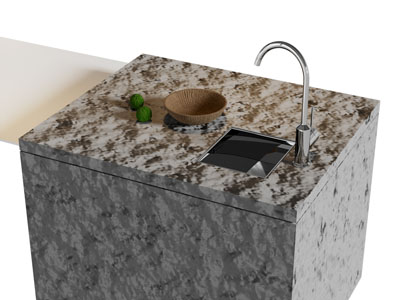 现代洗菜盆 洗手台 水龙头