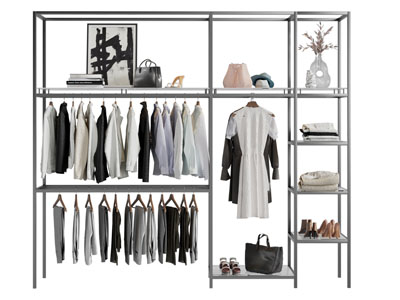 现代开放式衣柜3d模型 现代开放式衣柜