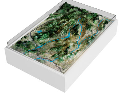 现代山势地形沙盘3d模型 现代山势地形沙盘