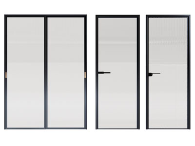 现代玻璃平开门 双开门 房门