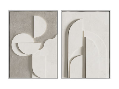 侘寂风立体装饰挂画3d模型 侘寂风立体装饰挂画