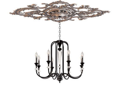 法式雕花灯盘 吊灯3d模型 法式雕花灯盘 吊灯