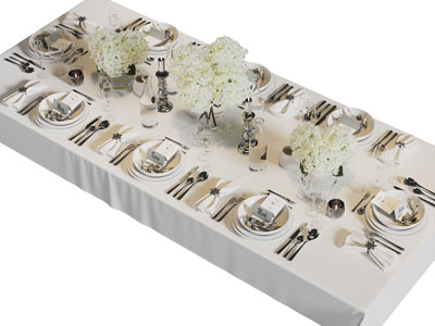 现代碗碟刀叉高脚杯 餐具组合 餐桌摆件组合