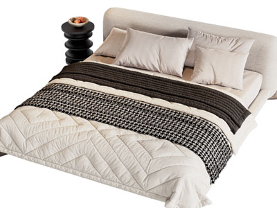 法式布艺双人床