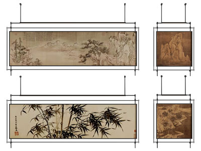 新中式装饰挂画3d模型 新中式装饰挂画