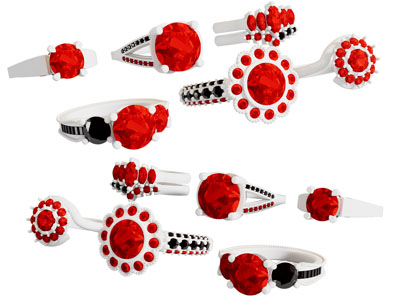 现代红宝石戒指 珠宝首饰3d模型 现代红宝石戒指 珠宝首饰