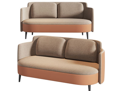 现代多人沙发3d模型 现代多人沙发