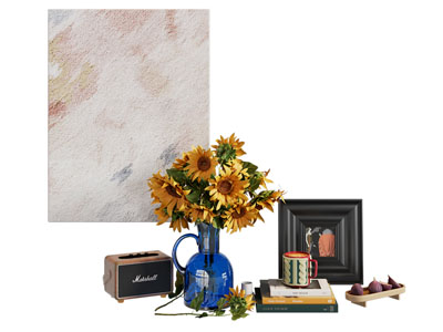 现代花瓶花卉 书本 挂画 摆件组合3d模型 现代花瓶花卉 书本 挂画 摆件组合