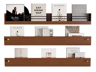 现代实木书刊杂志架 墙饰3d模型 现代实木书刊杂志架 墙饰