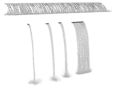 现代水柱 瀑布 水流 水景 喷泉