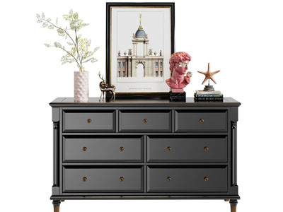 法式玄关柜 边柜3d模型 法式玄关柜 边柜