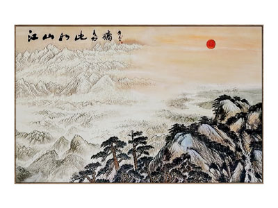 新中式装饰挂画3d模型 新中式装饰挂画