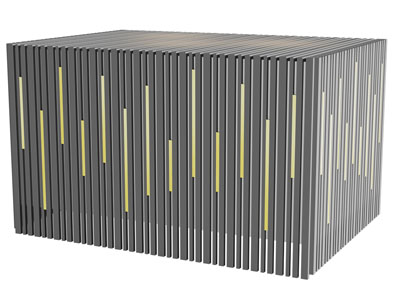 现代格栅装饰 通风井采光井设备 配电箱外包