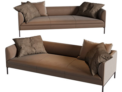 现代多人沙发3d模型 现代多人沙发