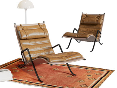 北欧休闲椅子 地毯