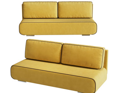 现代布艺多人沙发3d模型 现代布艺多人沙发