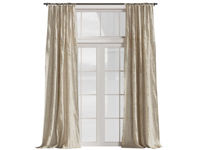 北欧布艺窗帘3d模型 北欧布艺窗帘